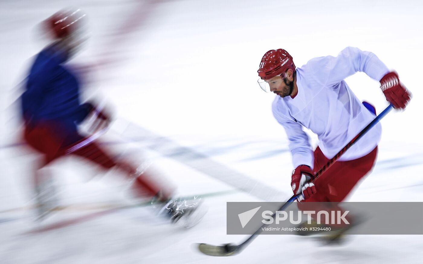 2018 Winter Olympics. Hockey. Russia's team holds training session