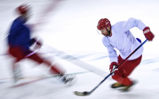 2018 Winter Olympics. Hockey. Russia's team holds training session