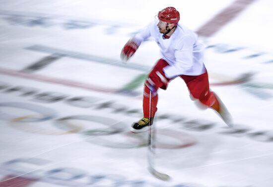 2018 Winter Olympics. Hockey. Russia's team holds training session