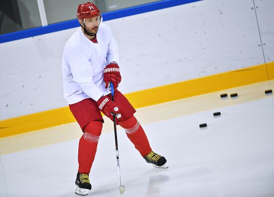 2018 Winter Olympics. Hockey. Russia's team holds training session