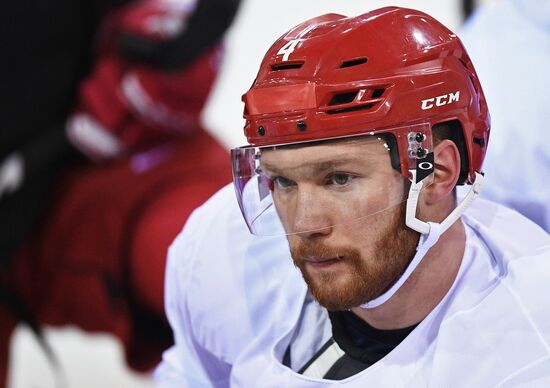 2018 Winter Olympics. Hockey. Russia's team holds training session