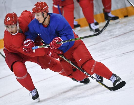 2018 Winter Olympics. Hockey. Russia's team holds training session