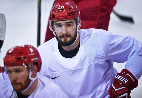 2018 Winter Olympics. Hockey. Russia's team holds training session