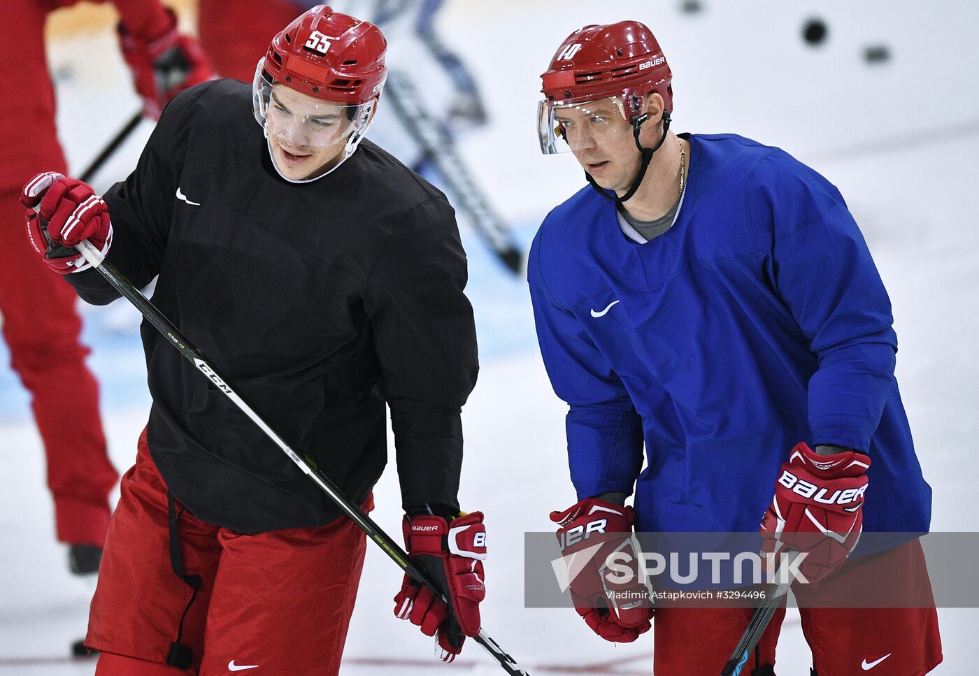2018 Winter Olympics. Hockey. Russia's team holds training session
