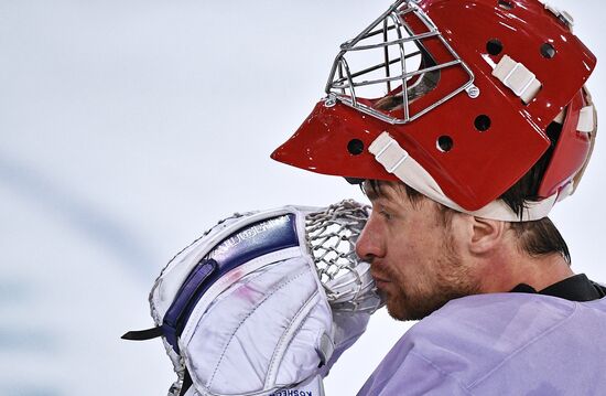 2018 Winter Olympics. Hockey. Russia's team holds training session