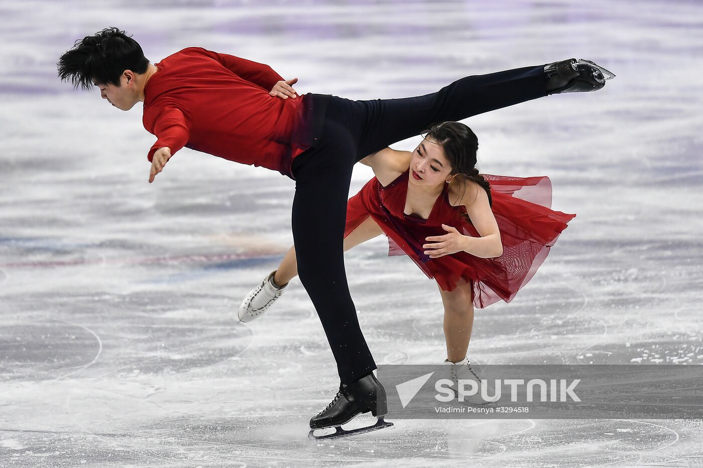 2018 Winter Olympics. Figure skating. Teams. Ice dance. Free skating