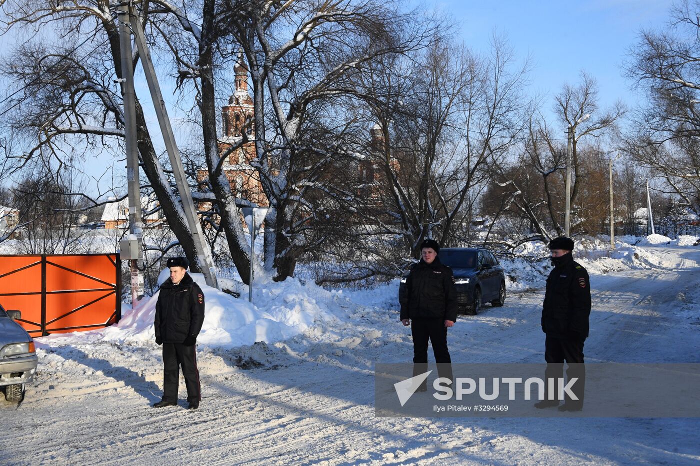Aftermath of An-148 plane crash in Moscow Region