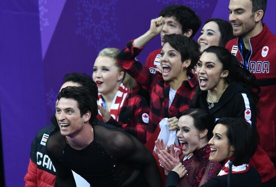 2018 Winter Olympics. Figure skating. Teams. Ice dance. Free skating