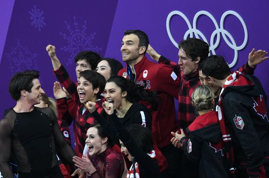 2018 Winter Olympics. Figure skating. Teams. Ice dance. Free skating