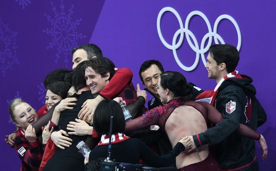 2018 Winter Olympics. Figure skating. Teams. Ice dance. Free skating
