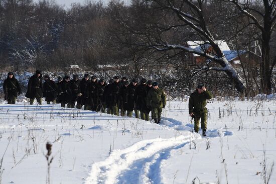 Aftermath of An-148 plane crash in Moscow Region