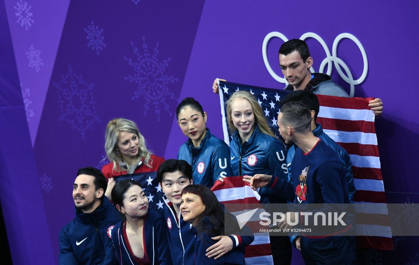 2018 Winter Olympics. Figure skating. Teams. Ice dance. Free skating