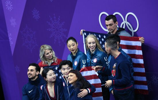 2018 Winter Olympics. Figure skating. Teams. Ice dance. Free skating