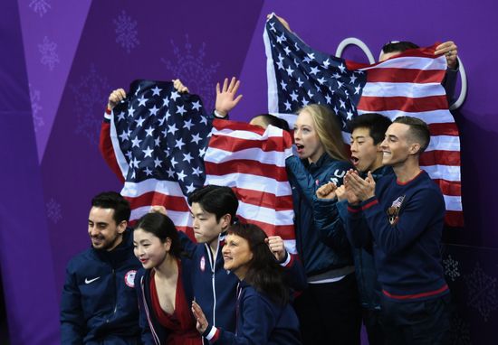 2018 Winter Olympics. Figure skating. Teams. Ice dance. Free skating