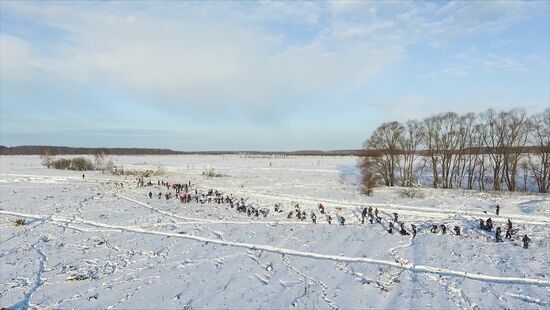 Aftermath of An-148 plane crash in Moscow Region
