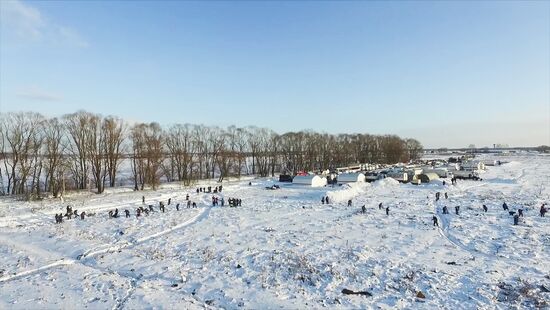 Aftermath of An-148 plane crash in Moscow Region