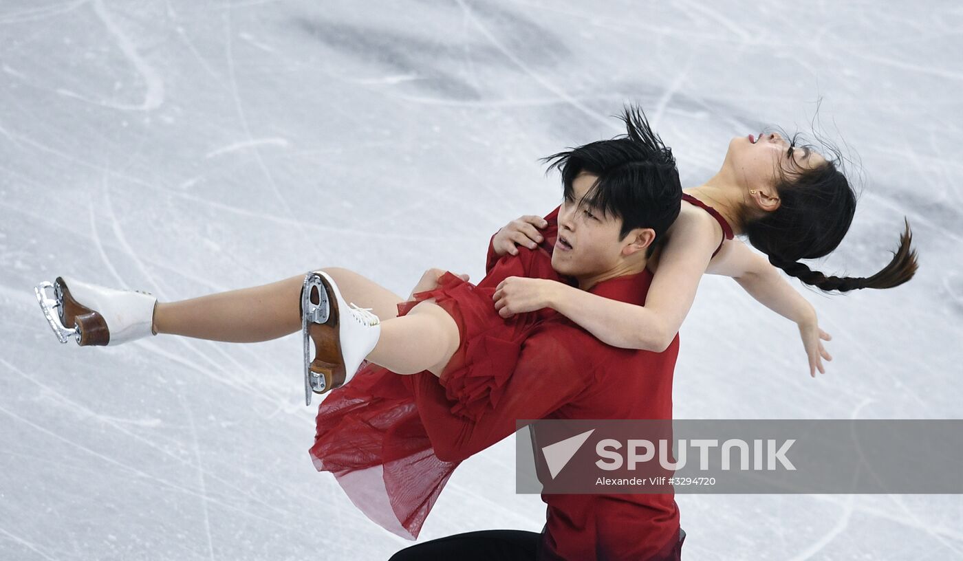 2018 Winter Olympics. Figure skating. Teams. Ice dance. Free skating