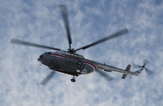 Aftermath of An-148 plane crash in Moscow Region