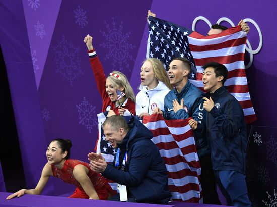 2018 Winter Olympics. Figure skating. Teams. Women. Free program