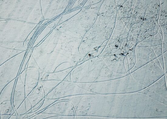 Aftermath of An-148 plane crash in Moscow Region