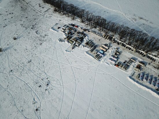 Aftermath of An-148 plane crash in Moscow Region