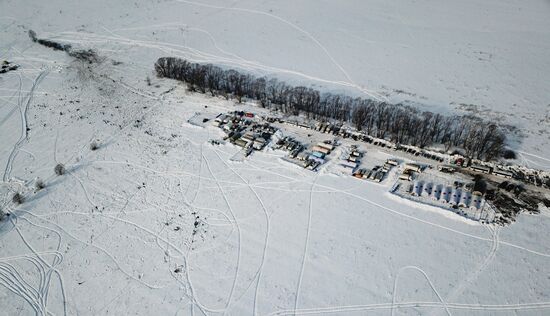 Aftermath of An-148 plane crash in Moscow Region