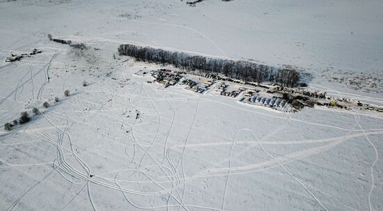 Aftermath of An-148 plane crash in Moscow Region