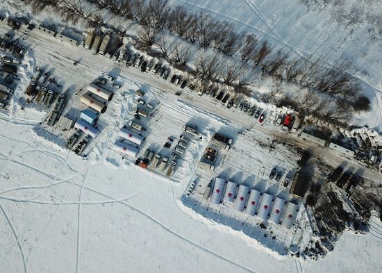 Aftermath of An-148 plane crash in Moscow Region