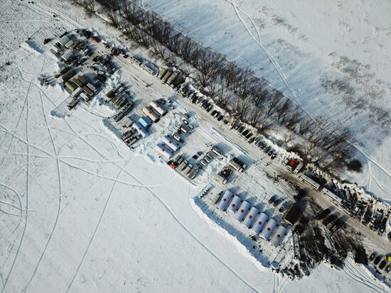 Aftermath of An-148 plane crash in Moscow Region