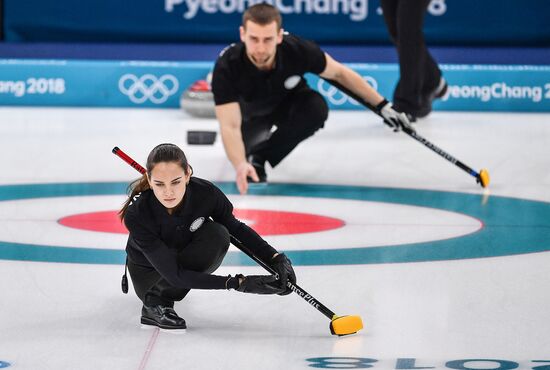 2018 Winter Olympics. Curling. Mixed. Russia vs Switzerland