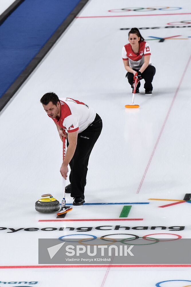 2018 Winter Olympics. Curling. Mixed. Russia vs Switzerland