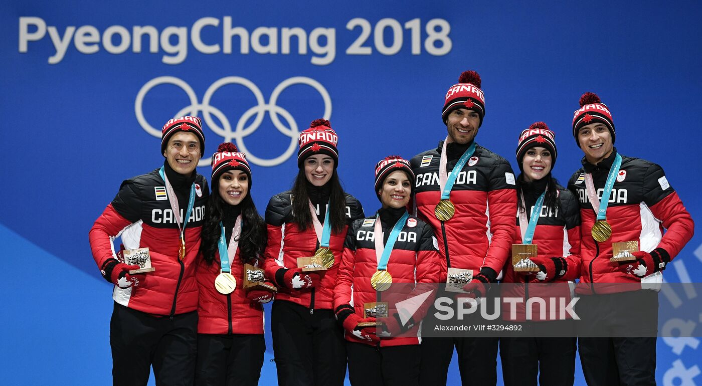 2018 Winter Olympics. Award ceremony. Day two