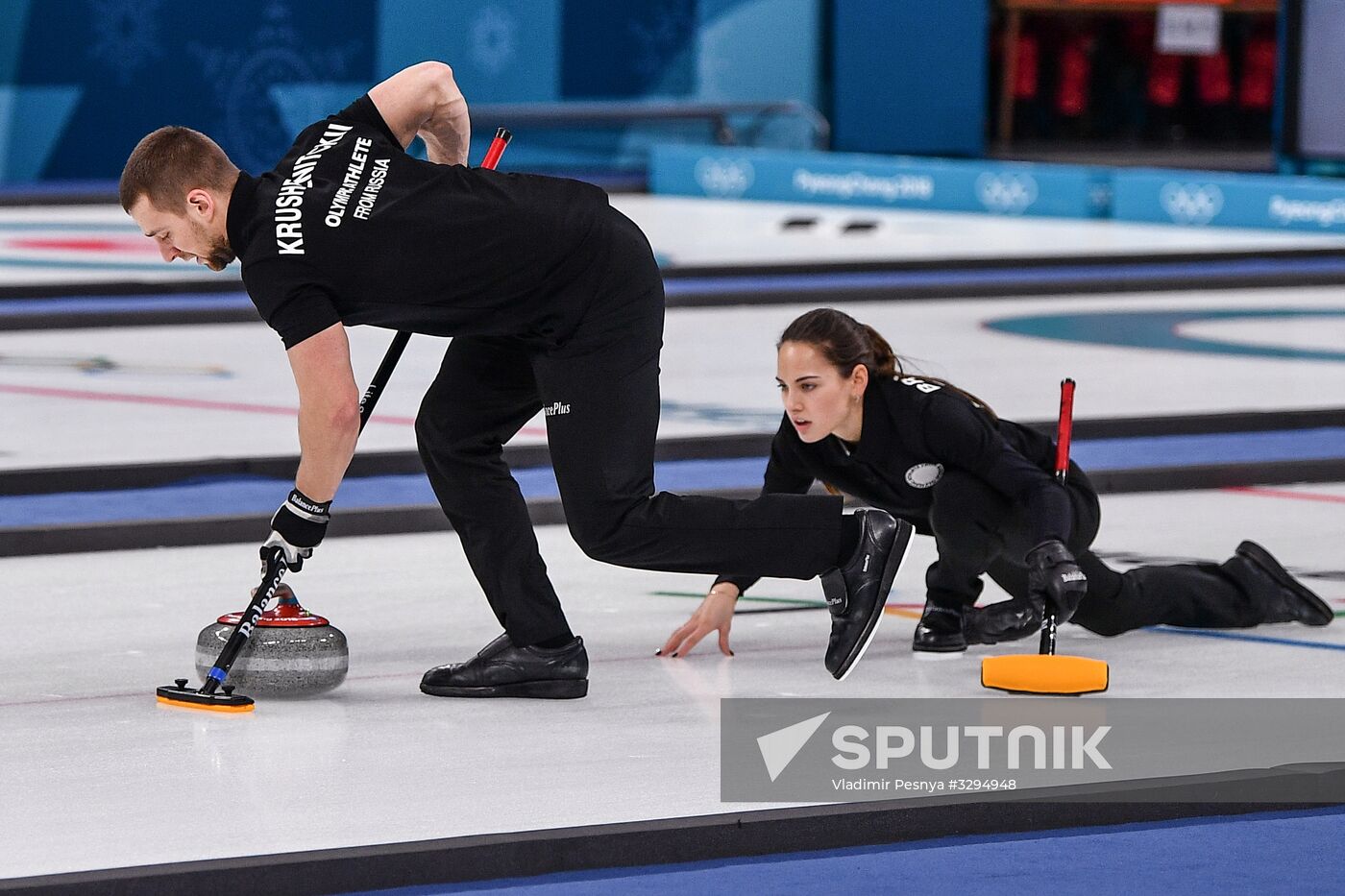 2018 Winter Olympics. Curling. Mixed. Russia vs Switzerland