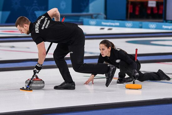 2018 Winter Olympics. Curling. Mixed. Russia vs Switzerland