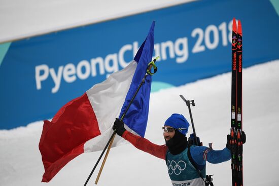 2018 Winter Olympics. Biathlon. Men. Pursuit race