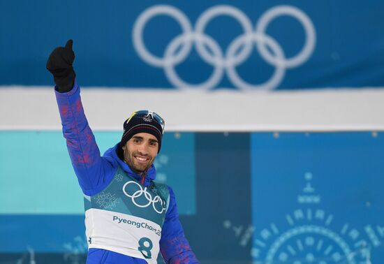 2018 Winter Olympics. Biathlon. Men. Pursuit race