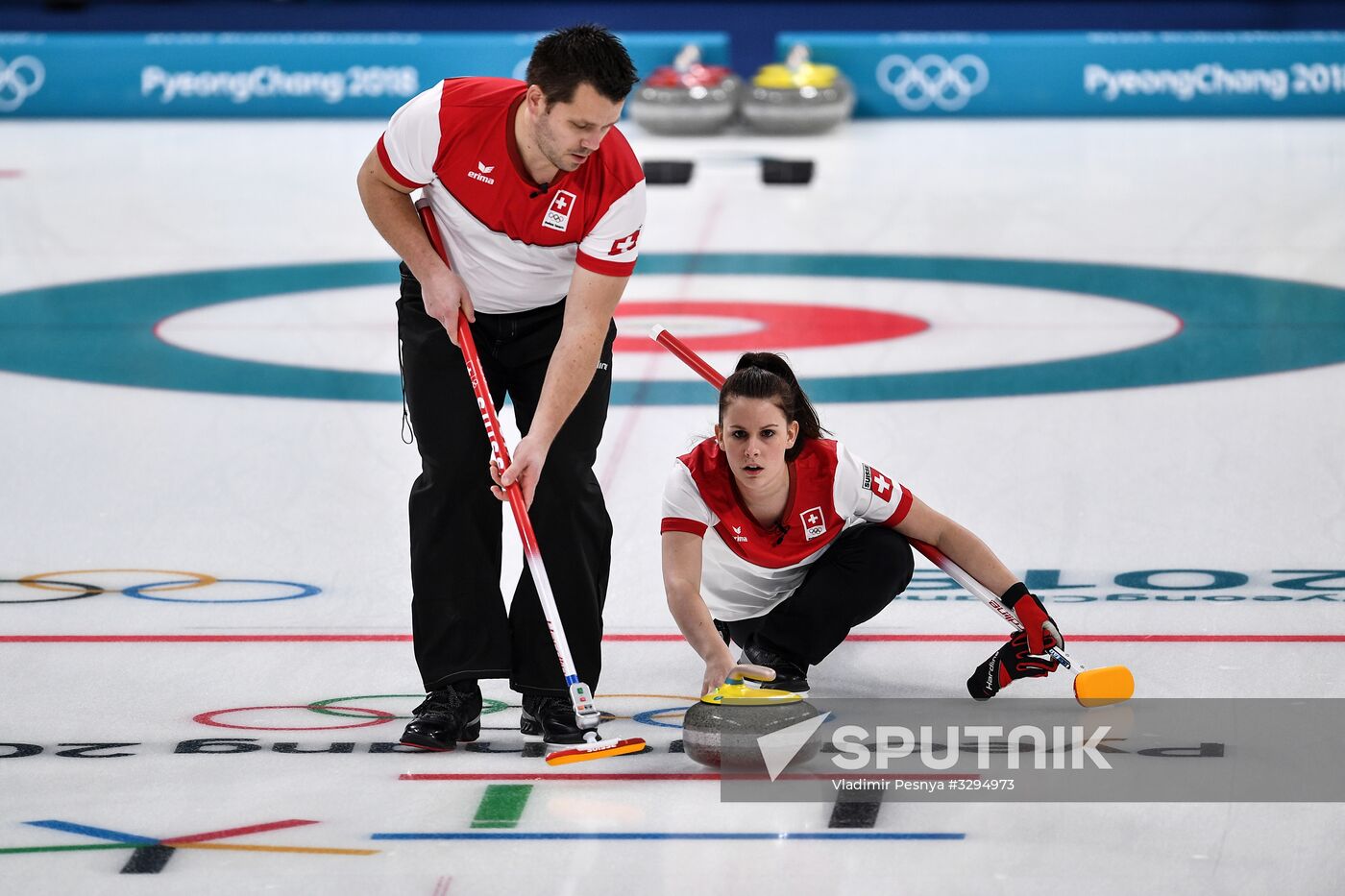 2018 Winter Olympics. Curling. Mixed. Russia vs Switzerland