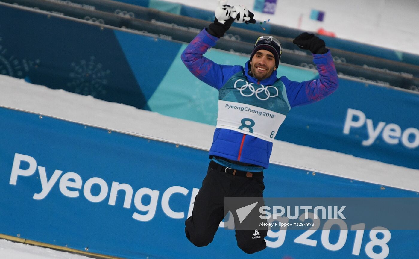 2018 Winter Olympics. Biathlon. Men. Pursuit race