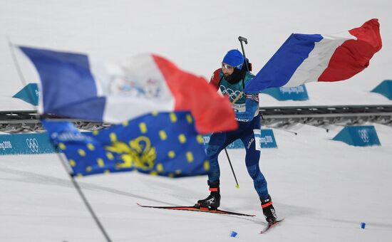 2018 Winter Olympics. Biathlon. Men. Pursuit race