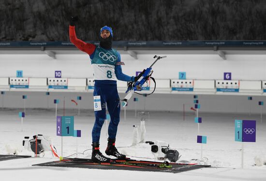 2018 Winter Olympics. Biathlon. Men. Pursuit race