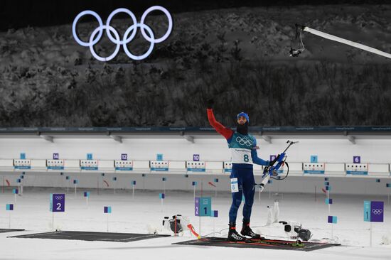 2018 Winter Olympics. Biathlon. Men. Pursuit race