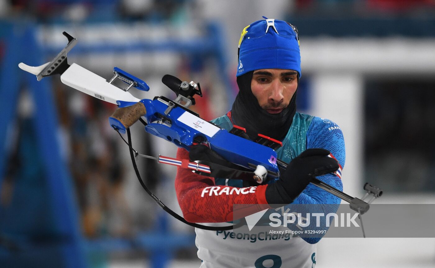 2018 Winter Olympics. Biathlon. Men. Pursuit race