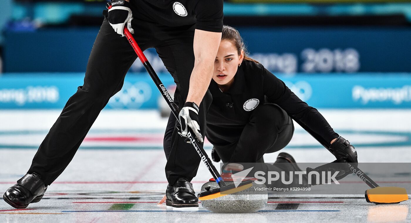 2018 Winter Olympics. Curling. Mixed. Russia vs Switzerland