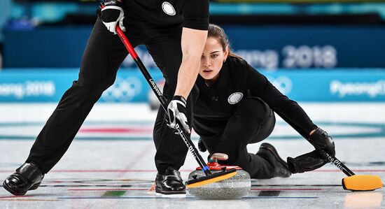 2018 Winter Olympics. Curling. Mixed. Russia vs Switzerland