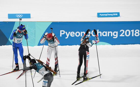 2018 Winter Olympics. Biathlon. Men. Pursuit race