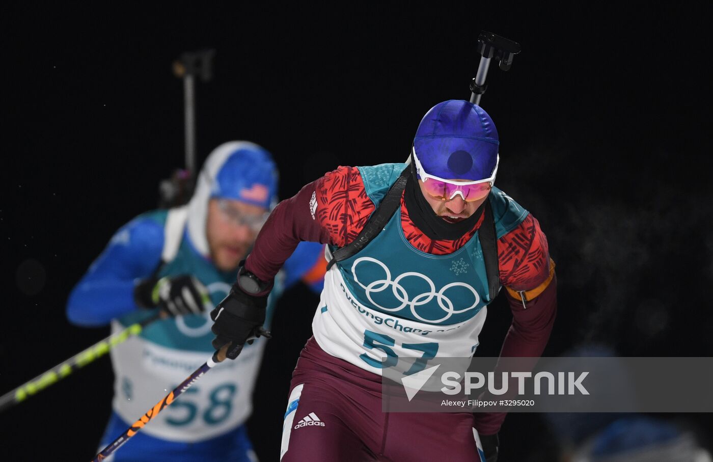 2018 Winter Olympics. Biathlon. Men. Pursuit race