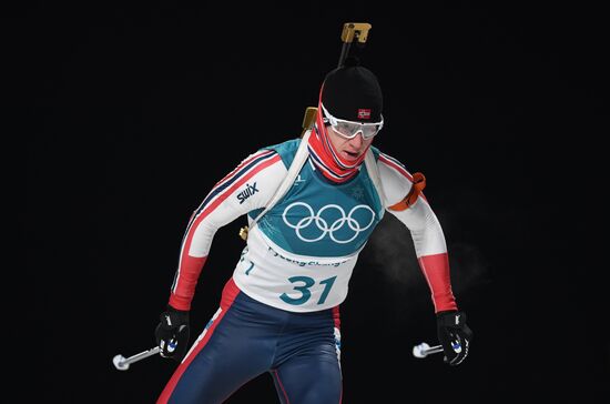 2018 Winter Olympics. Biathlon. Men. Pursuit race