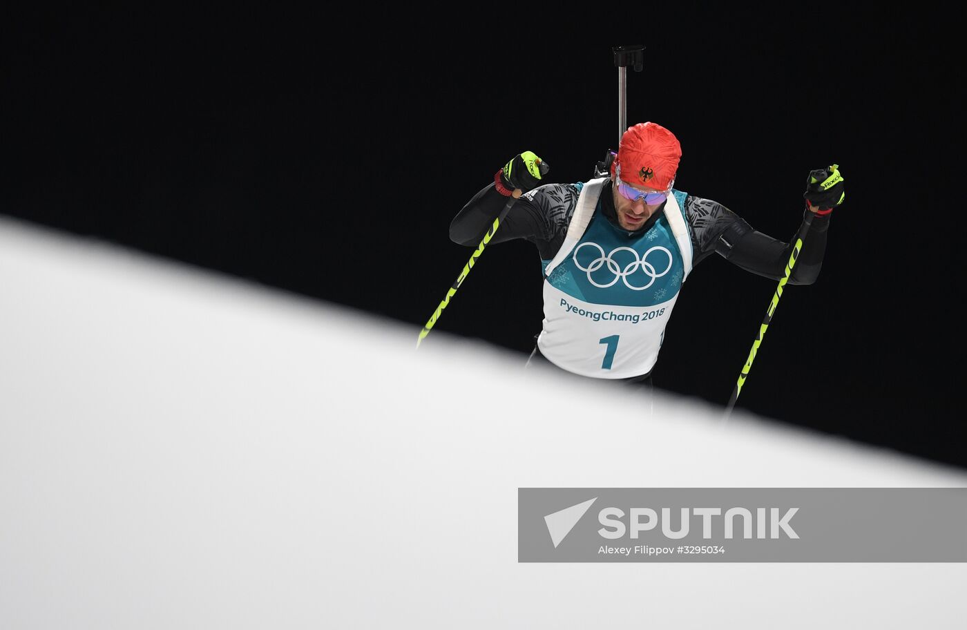 2018 Winter Olympics. Biathlon. Men. Pursuit race
