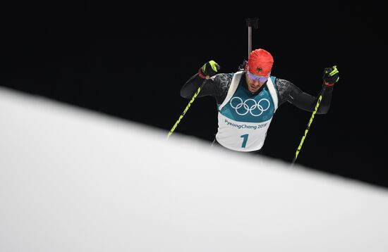 2018 Winter Olympics. Biathlon. Men. Pursuit race