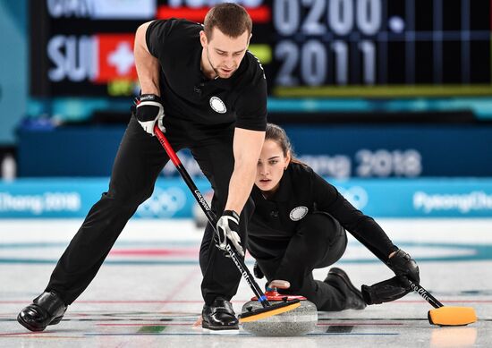 2018 Winter Olympics. Curling. Mixed. Russia vs Switzerland